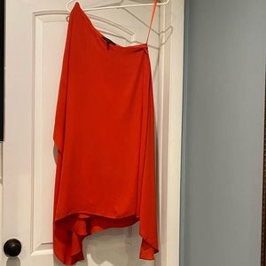One-Shoulder, red BCBG dress. Size small.